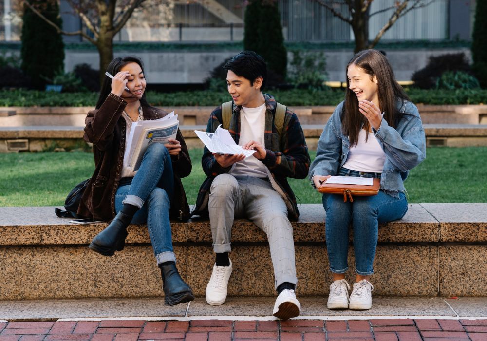 Students at Shanghai University in China.